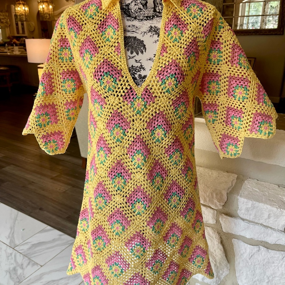 ~Stunning Limited Edition *Sold Out* ZARA Multicolored Crochet Dress~